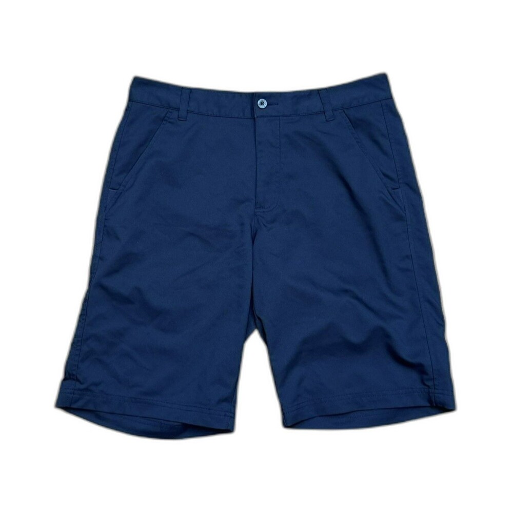 Fila Mens 32 Sport Golf Shorts Navy Blue Chino Flat Front Outdoors Sports 10"